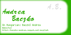 andrea baczko business card